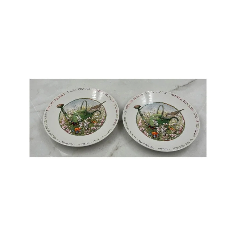 Marjolein Bastin Wildflower Meadow Salad Dessert Plates Set of 2 Bird Nature 8